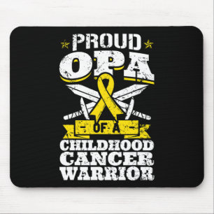 Proud Opa Of A Childhood Cancer Warrior Awareness Mouse Pad
