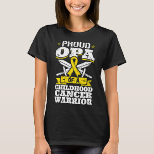 Proud Opa Of A Childhood Cancer Warrior Awareness T-Shirt