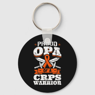 Proud Opa Of A Crps Warrior Rsd Awareness Ribbon R Key Ring