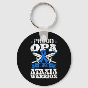 Proud Opa Of An Ataxia Warrior Dystaxia Awareness Key Ring