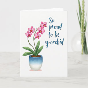 Proud Orchid Mothers Day Card