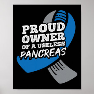 Proud Owner Of Useless Pancreas Diabetes Poster