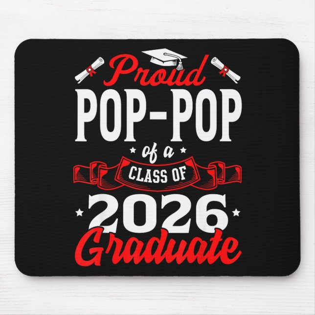 Proud P-p Of A Cl Of 2026 Graduate Senior Graduati Mouse Pad (Front)