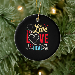 Proud Paediatrics Nurse Cute Medical Assistant Ceramic Ornament