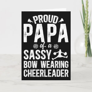 Proud Papa Of A Cheerleader Papa Cheer Papa Grandp Card