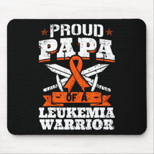 Proud Papa Of A Leukaemia Warrior Dad Awareness Bl Mouse Pad