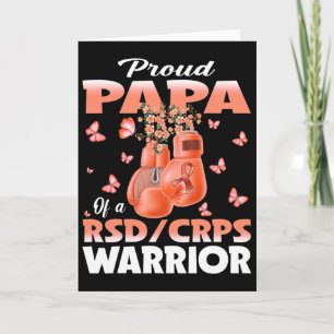 Proud Papa Of A Rsd Crps Warrior Awareness Boxing Card