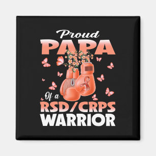 Proud Papa Of A Rsd Crps Warrior Awareness Boxing Magnet