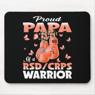 Proud Papa Of A Rsd Crps Warrior Awareness Boxing Mouse Pad