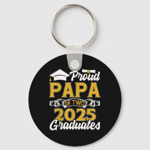 Proud Papa Of Two 2025 Graduates Twins Graduation  Key Ring