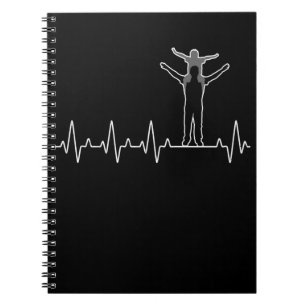 Proud Papa Son Heartbeat Father Kid Notebook