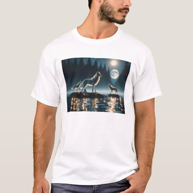 Proud Papa Wolf T-Shirt (Front)
