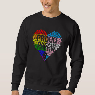 Proud Papaw Lgbt With Rainbow And Transgender Flag Sweatshirt