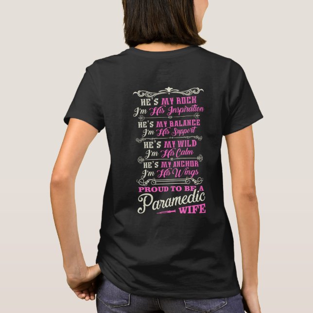 Proud Paramedic Wife Shirt (Back)