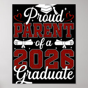 Proud Parent Of A Cl Of 2026 Graduate Senior Gradu Poster