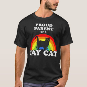 Proud Parent Of A Gay Cat LGBT Cats Pride T-Shirt