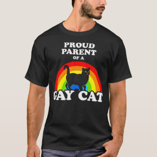 Proud Parent Of A Gay Cat LGBT Cats Pride  T-Shirt