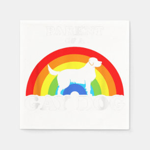 Proud Parent Of A Gay Dog - LGBT Dogs Pride Napkin