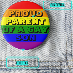Proud Parent of a Gay Son 6 Cm Round Badge
