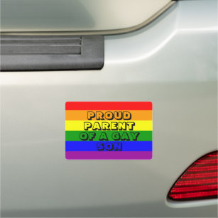 Proud Parent of a Gay Son Car Magnet