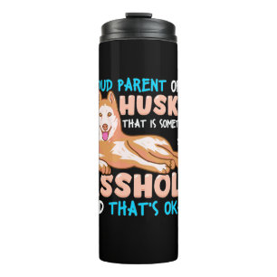 Proud Parent Of A Husky Dog Thermal Tumbler