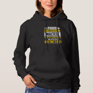 Proud Parent Of A Maltese Dog Owner Mum Dad Hoodie