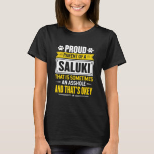 Proud Parent Of A Saluki Dog Owner Mum Dad T-Shirt