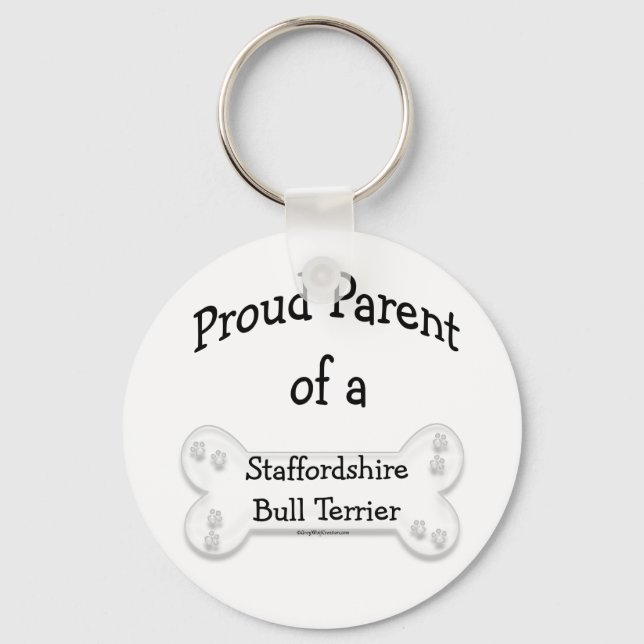 Proud Parent of a Staffy Keychain (Front)