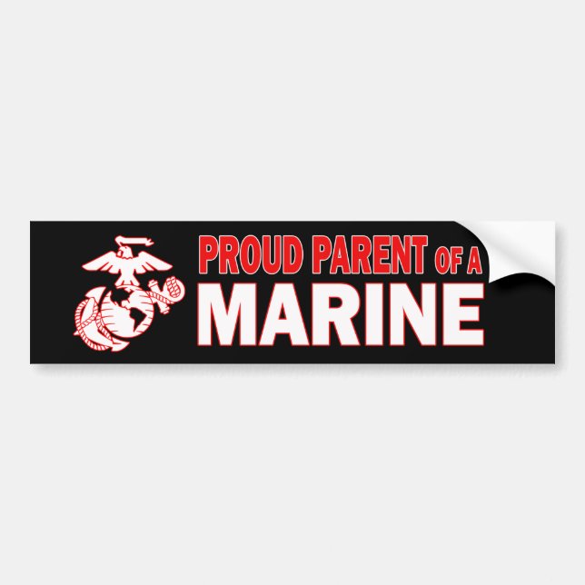 Proud Parent of a US Marine Bumper Sticker (Front)