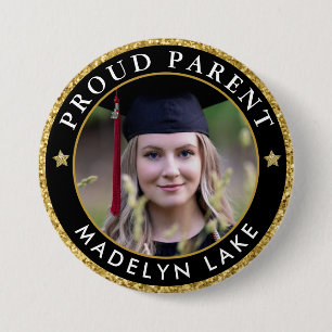Proud Parent Photo Graduation Class of 2023 7.5 Cm Round Badge