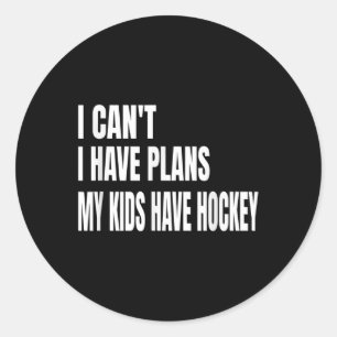 Proud Parents Field Hockey Mom Funny Ice Hockey Da Classic Round Sticker