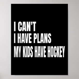 Proud Parents Field Hockey Mom Funny Ice Hockey Da Poster