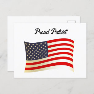 Proud Patriot American Flag USA Independence  Postcard