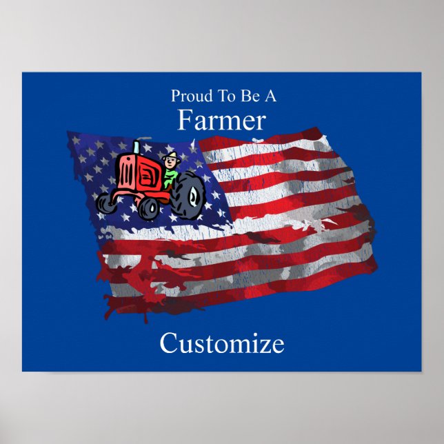 Proud Patriotic Farmer Flag Thunder_Cove Poster (Front)