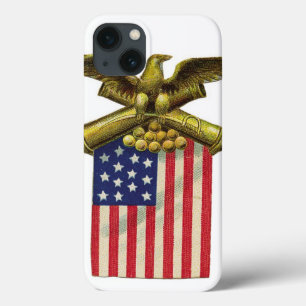 Proud Patriotic USA Flag Eagle Red White Blue iPhone 13 Case