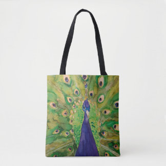 Proud Peacock Painting By MirandaPA Tote Bag