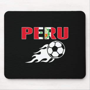 Proud Peru Soccer Fans Jersey Peruvian Flag Footby Mouse Pad