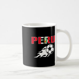 Proud Peru Soccer Fans Jersey Peruvian Flag Footll Coffee Mug