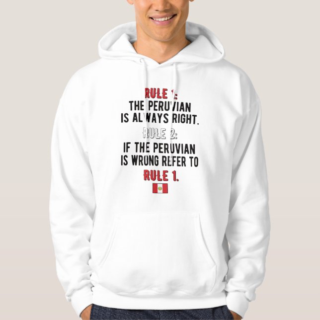 Proud Peruvian Roots Peru Flag Peruvian Heritage Hoodie (Front)
