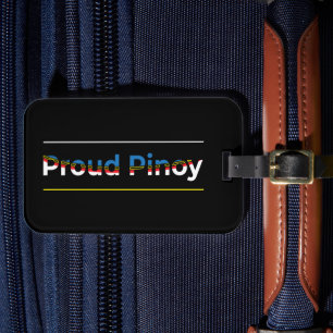 Proud Pinoy - Filipino Flag Abstract Geometric Luggage Tag