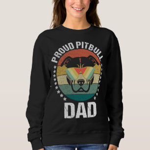 Proud Pitbull Dad Retro Vintage Retro Vintage Face Sweatshirt