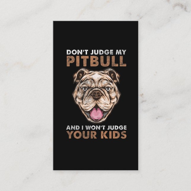 Proud Pitbull Mum Dog Owner Pit Bull Mother Business Card (Front)