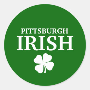 Proud PITTSBURGH IRISH! St Patrick's Day Classic Round Sticker