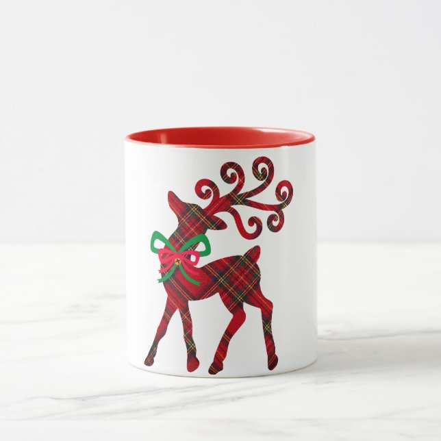 Proud Plaid Reindeer Mug (Center)