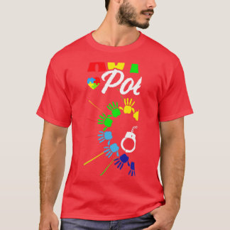 Proud Police Autism Awareness Men Women Accept Lov T-Shirt