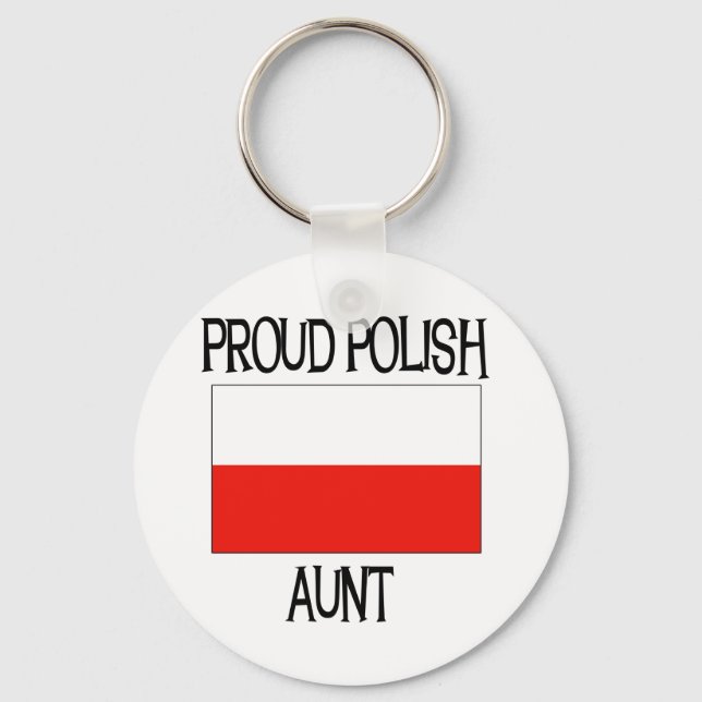Proud Polish Aunt Key Ring (Front)