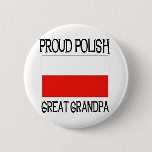 Proud Polish Great Grandpa 6 Cm Round Badge