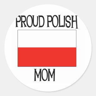 Proud Polish Mum Classic Round Sticker