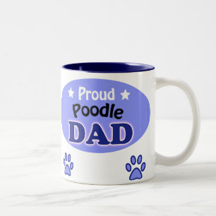 Proud Poodle Dad Two-Tone Coffee Mug