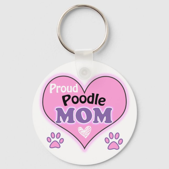 Proud Poodle Mum Key Ring (Front)